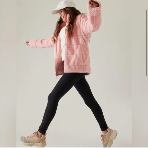 NWT Athleta Girls Polartec Stash Tight in black, size Large / 12. 🖤 - Picture 2 of 9